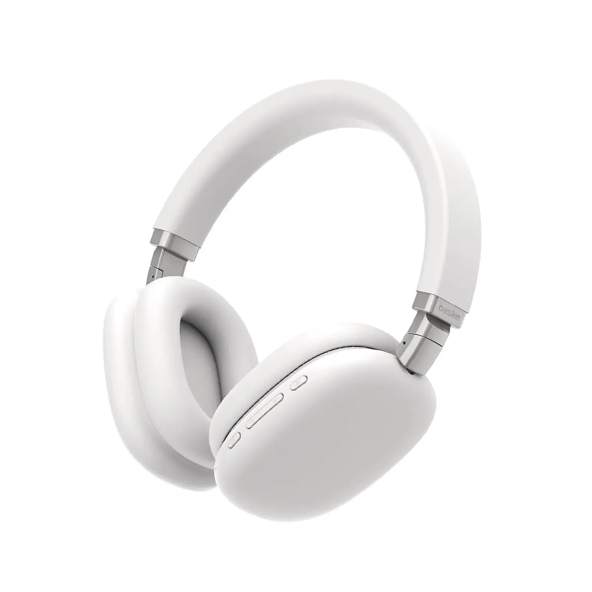 Basike Fones de Ouvido Sem Fio, Headphone Bluetooth on-ear com Microfone | ANC Cancelamento do Ruído, Até 50 Horas de Música, HQ001B (Branco)