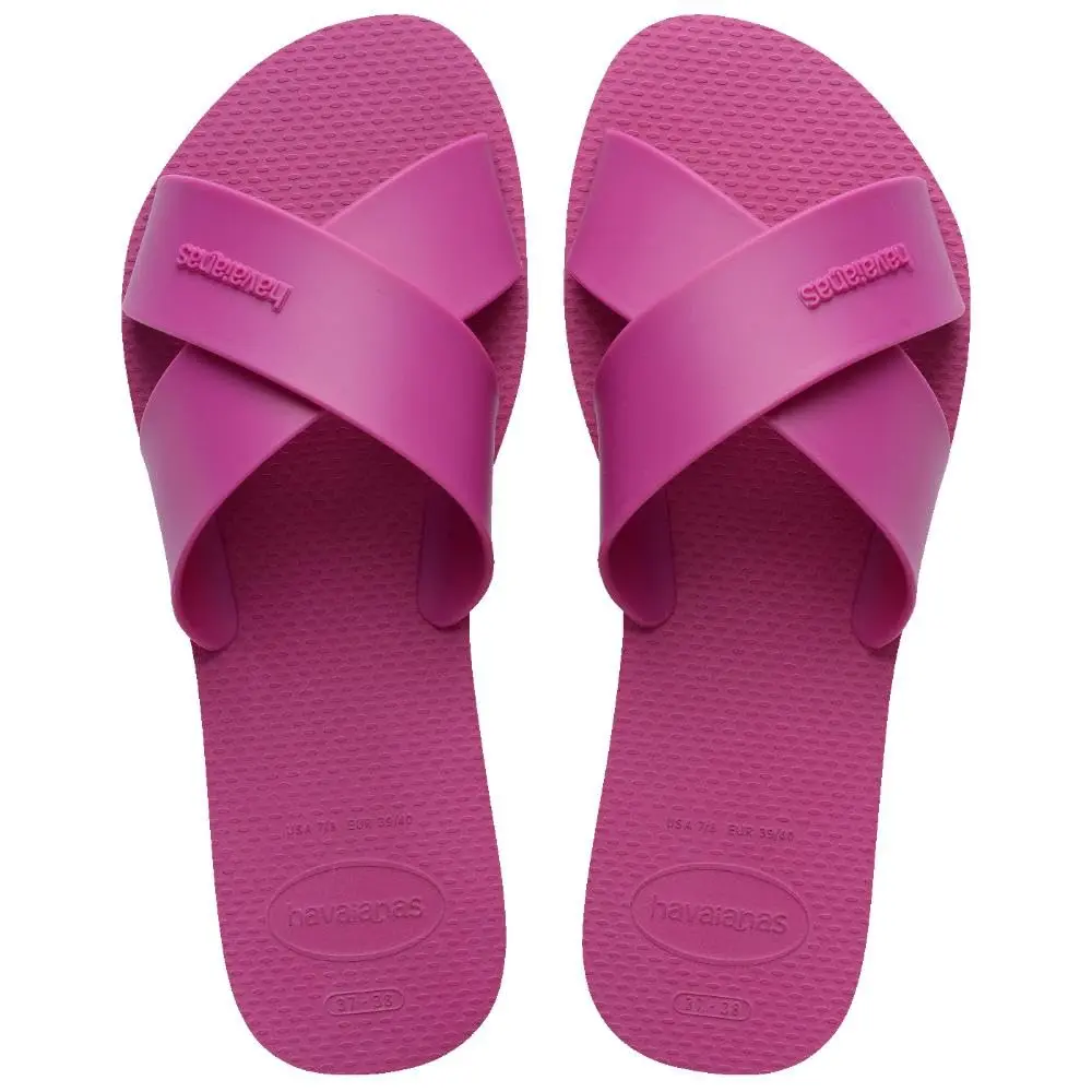 Chinelo Rasteira Havaianas cor:Rosa Gum;tamanho:39/40