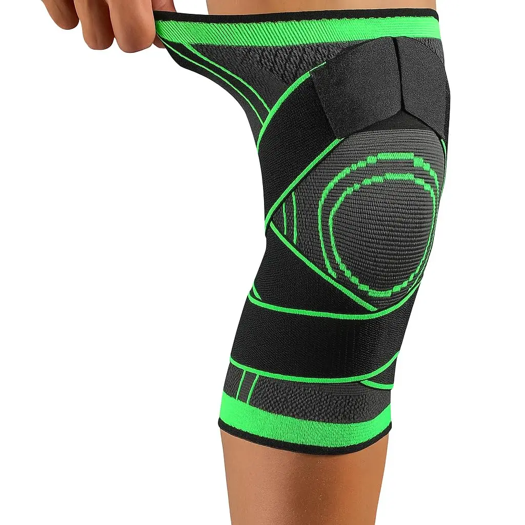 Joelheira Esportiva de Compressão, Suporte para Alívio da Dor, Ligamentos, Treino, Prevenção de Lesões, Ortopédica, Ajustável