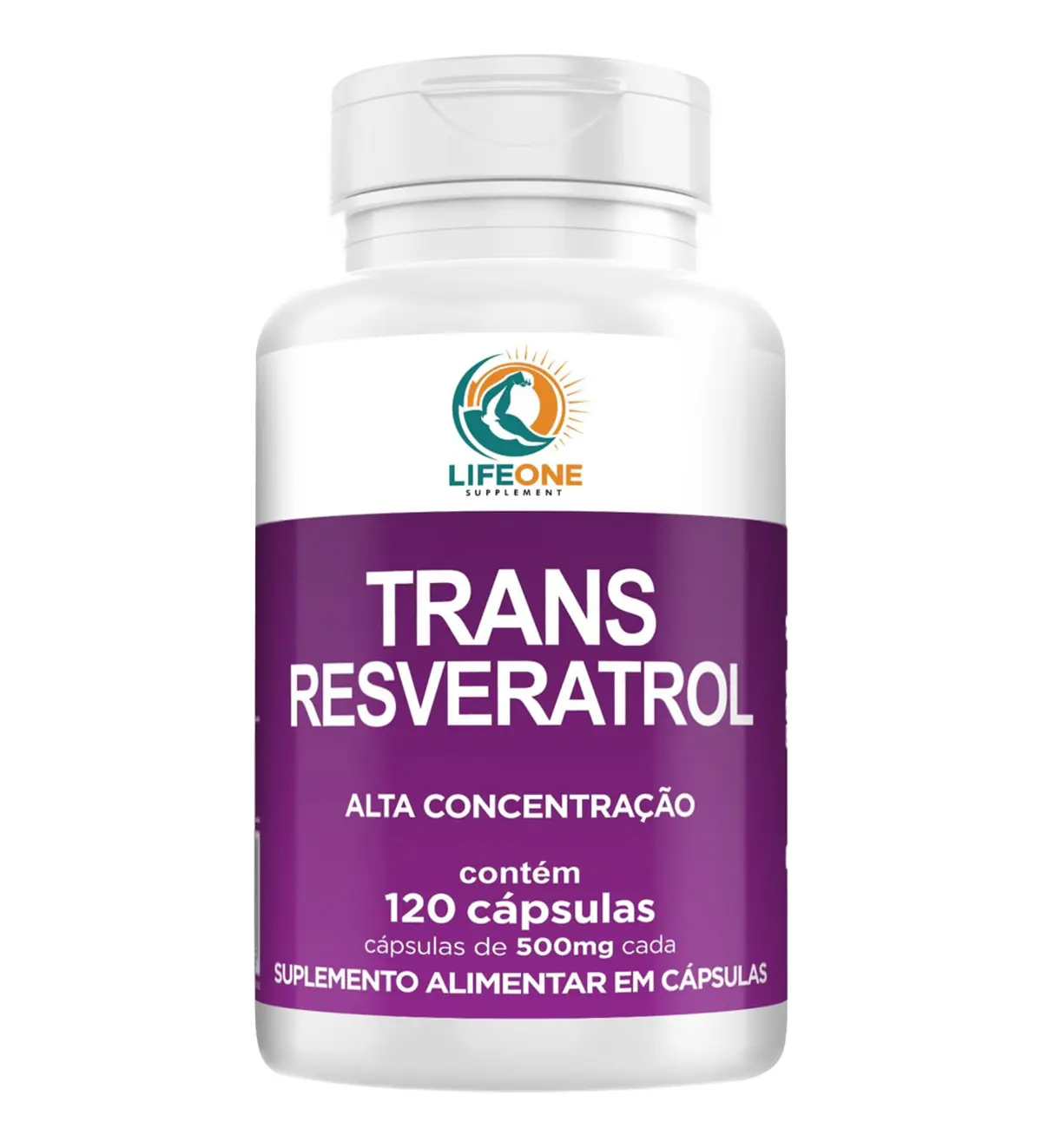 Trans Resveratrol 500mg, 120 Cápsulas, Life One