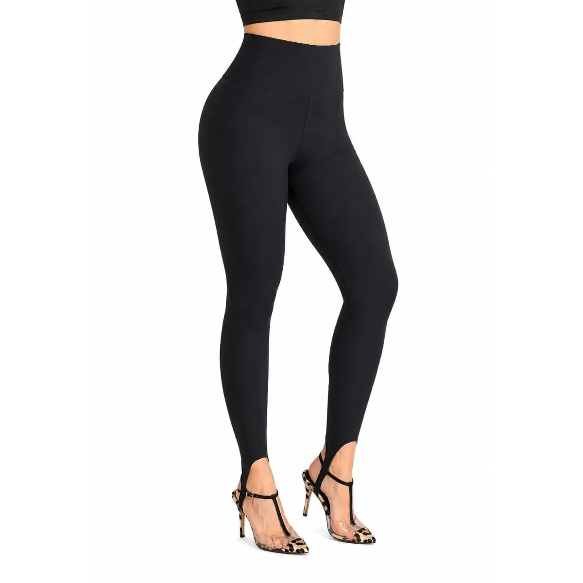 Calça Legging Feminina de Pezinho Poliamida Premium, Cintura Alta, Modeladora - 1