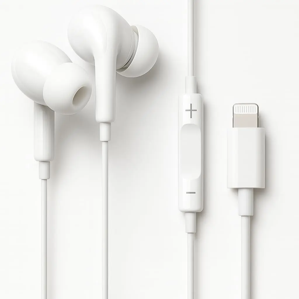 Fone De Ouvido Com Fio Intra Auricular Compativel Com iPhone 14/13/12/11/XR/XS/X/8/SE Microfone integrado Qualidade Premium Compatível Com iOS Compatível Com Lightning