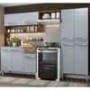 Armário de Cozinha Compacta Madesa Emilly Pop com Balcão – Rustic/Cinza - 1