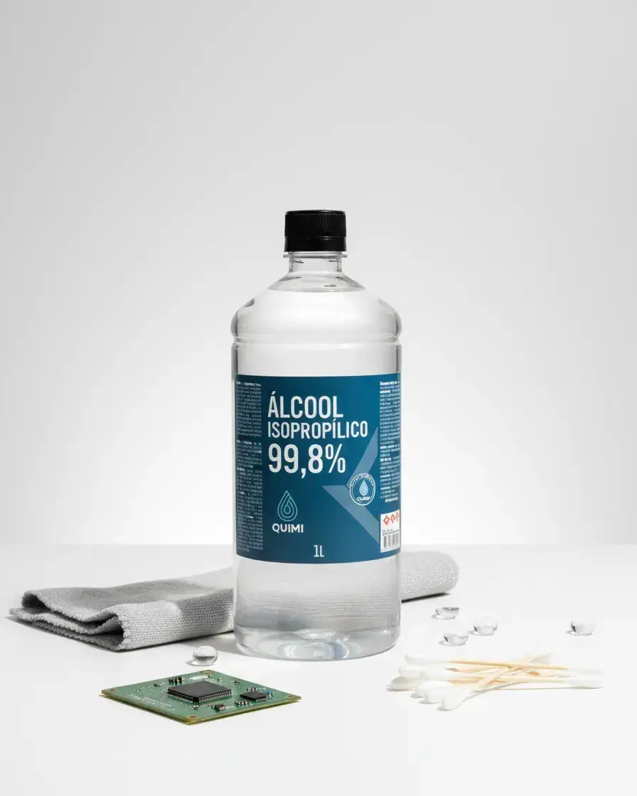 Álcool Isopropílico 99,8% 1l, Limpeza De Tela, Placa, Eletrônico, Isopropanol - 1