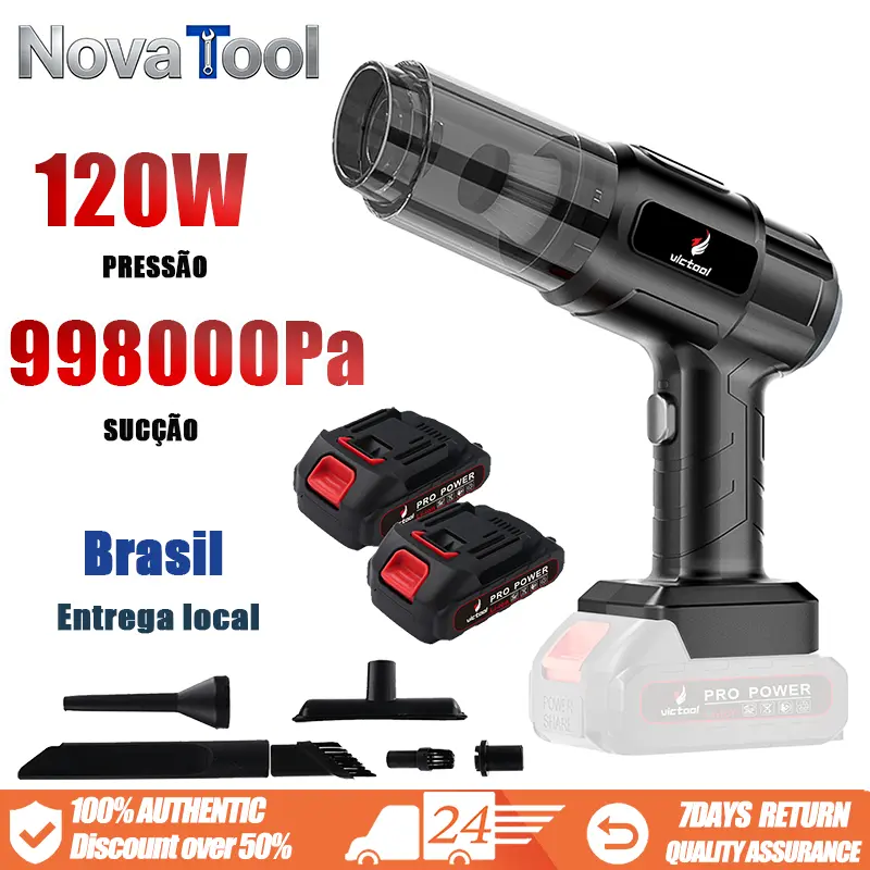 Aspirador De Pó Portátil Para Carro 998000soprador De Poeira Sem Fio De Sucção Forte Pa Casa - 1