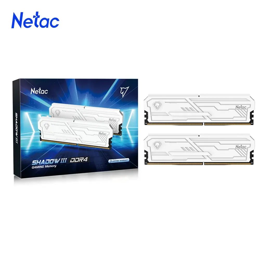 Netac Memória Ram DDR4 8gb 3200mhz 16gb 3600mhz 2PCS Dual Channel XMP2.0 DDR4 2666mhz HeatSink de Memória para Desktop Motherboard