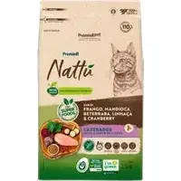 Ração Premier Nattu Gatos Adultos Castrados Mandioca