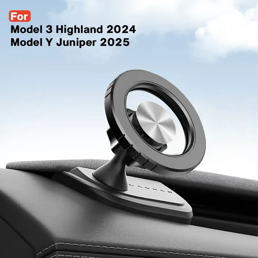 Suporte para celular para Tesla Model 3 Y Highland Juniper com ímã mais forte 360° ° Suporte Rotativo para Carro - Acessórios