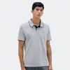 Camisa Polo Masculina Cinza Claro - 1