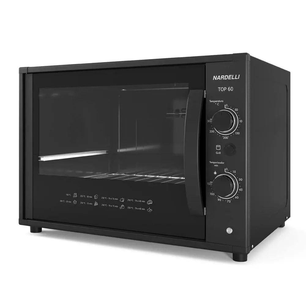 Forno Nardelli El�trico Bancada Top 60 Black 60 Litros - 1