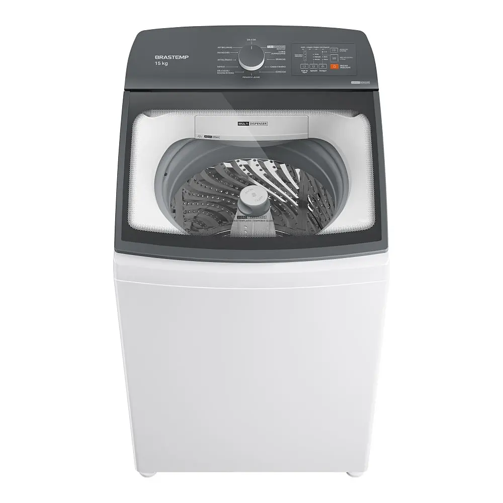 Lavadora de Roupas Brastemp 15Kg Smart Sensor Branca BWF15AB - 220 Volts - 1