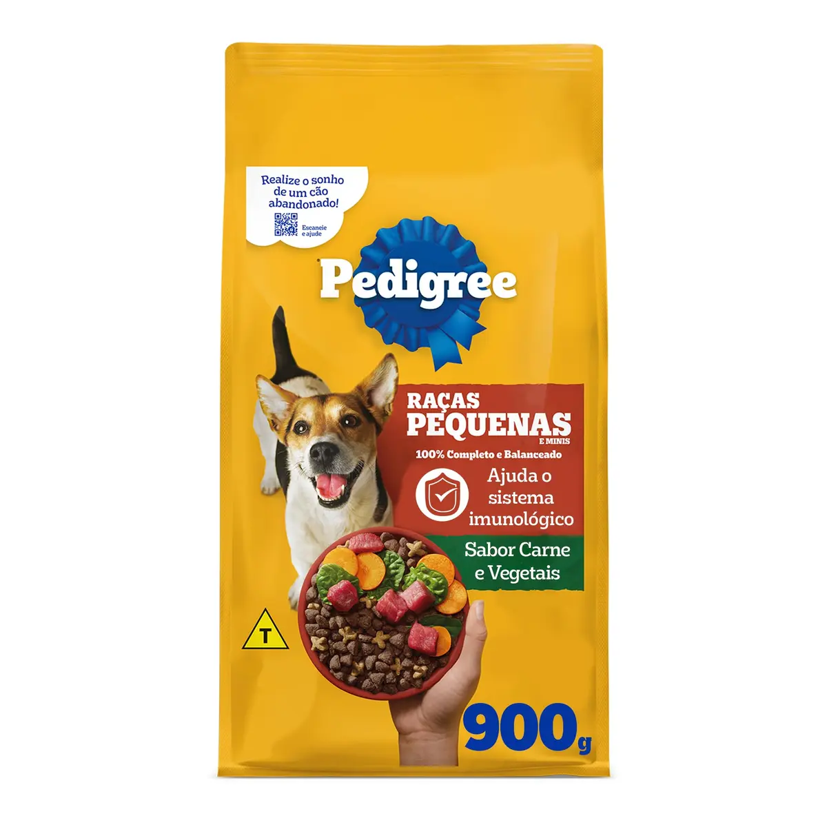 PEDIGREE Ração Carne e Vegetais Cães Adultos Raças Pequenas e Minis 900 g