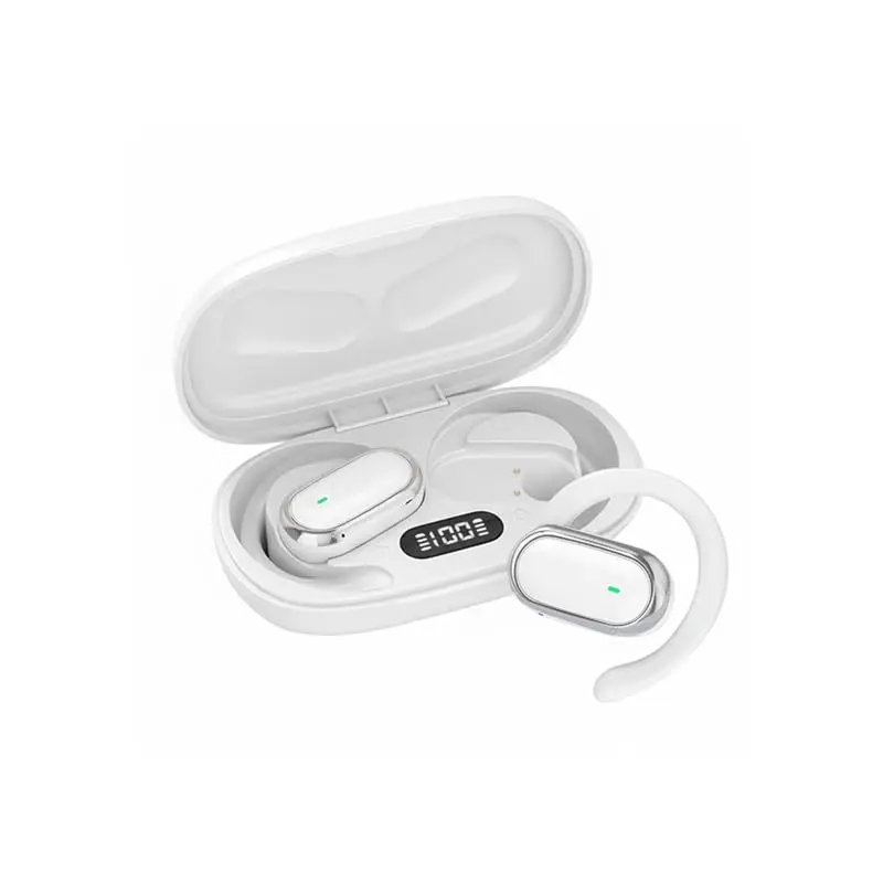 Fones de ouvido Bluetooth TWX compatíveis com Android e iOS Fones de ouvido Bluetooth leves sem fio com cancelamento de ruído preto/branco (Branco)