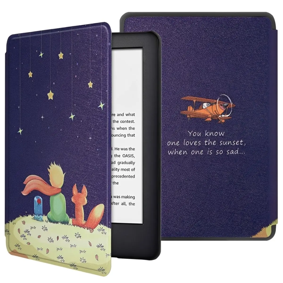 DECART Capa para Kindle Paperwhite 12ª Geração e Kindle Colorsoft | Modelos (SA569P, SA568B, SA58CB, SA59CP), Auto Hibernação, Fechamento Magnético - Príncipe e a Raposa