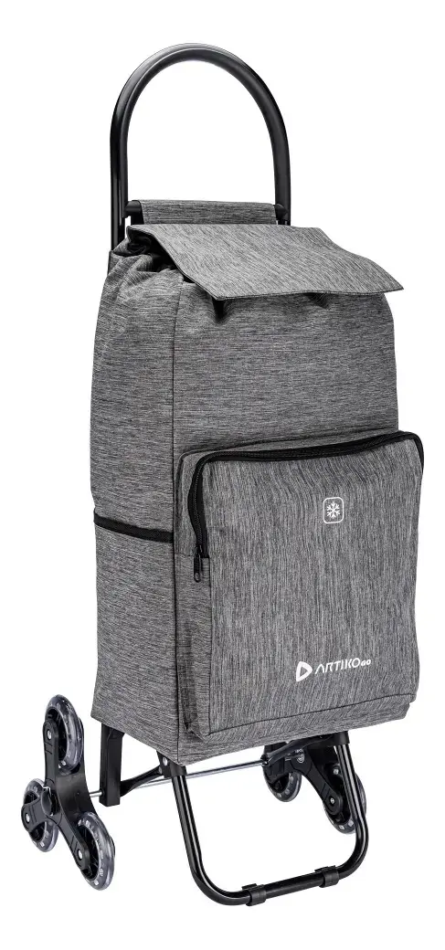 Carrinho Compras Feira Térmico Artiko Go Sobe Escada 40kg Cor Cinza - 1