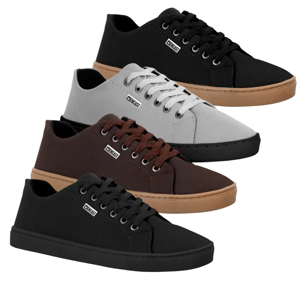 Kit 4 pares de tênis cores variadas para o dia a dia - 1