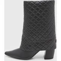 Bota Feminina Capodarte Matelassê Couro Preta - 1