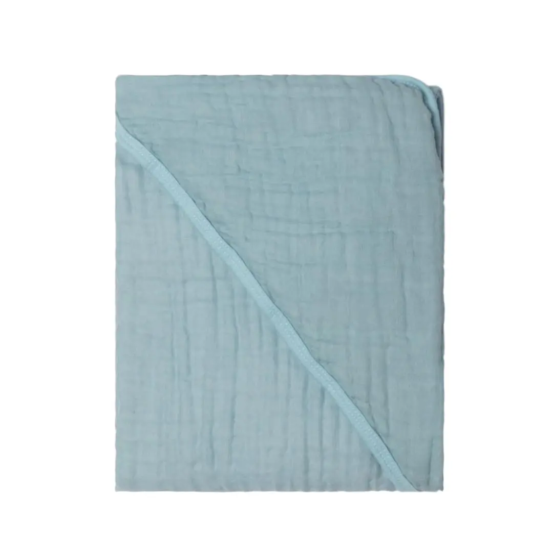 Toalha de Banho Papi Baby Soft Premium com Capuz de Canto Cores 80 cm x 70 cm 1 Unidade, Azul