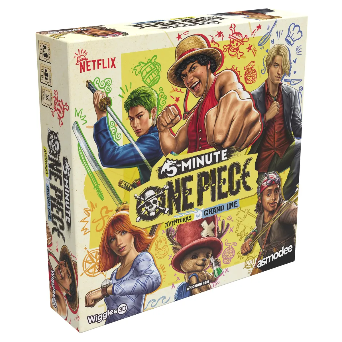 asmodee, 5-Minute One Piece, Jogo de Tabuleiro, 2 a 6 jogadores, Idade 8+, 5 a 10 minutos por partida