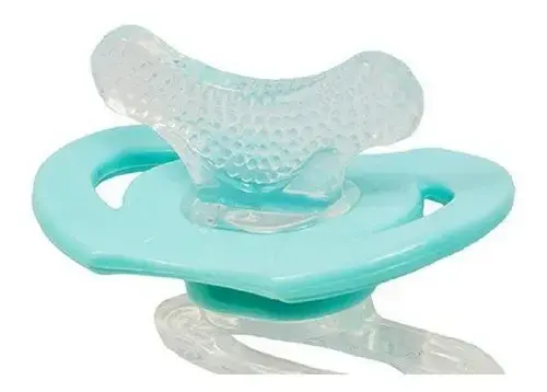 Mordedor Para Bebê Buba Mordedor Com Massageador Chupeta Silicone Azul - 1