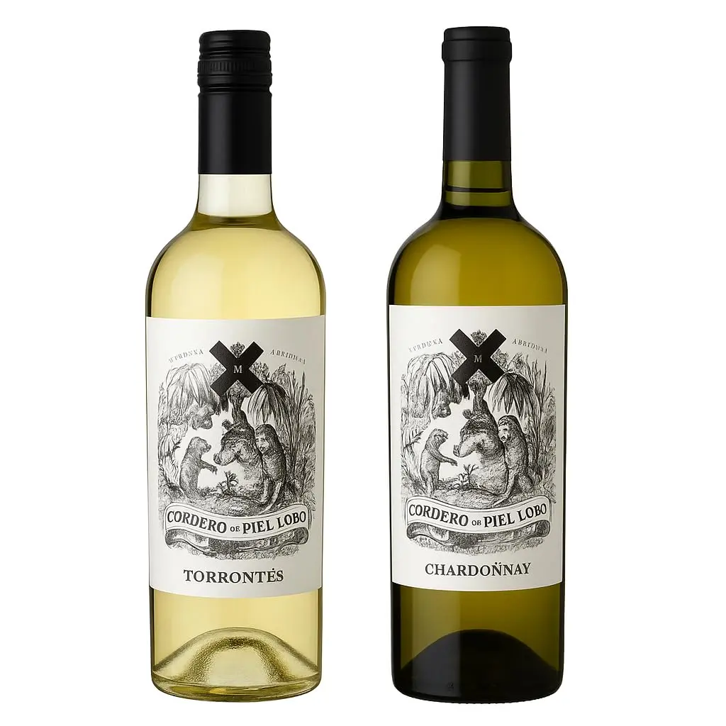 Kit 2 Vinhos Cordero con Piel de Lobo – Chardonnay + Torrontés – 750 ml Cada – Vinhos Brancos Argentinos Mosquita Muerta