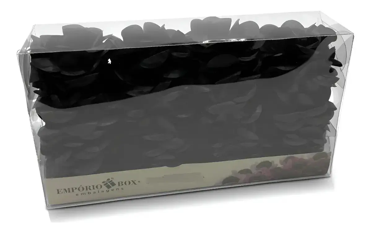 40 Forminhas Flor De Seda P/doces Finos Cores Lisas Cor Preto - 1