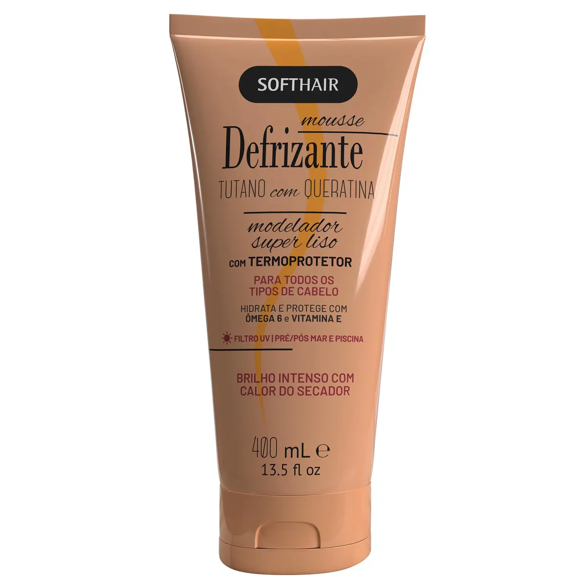 Defrizante Tutano com Queratina SoftHair - 400ml, Soft Hair, 400 ml