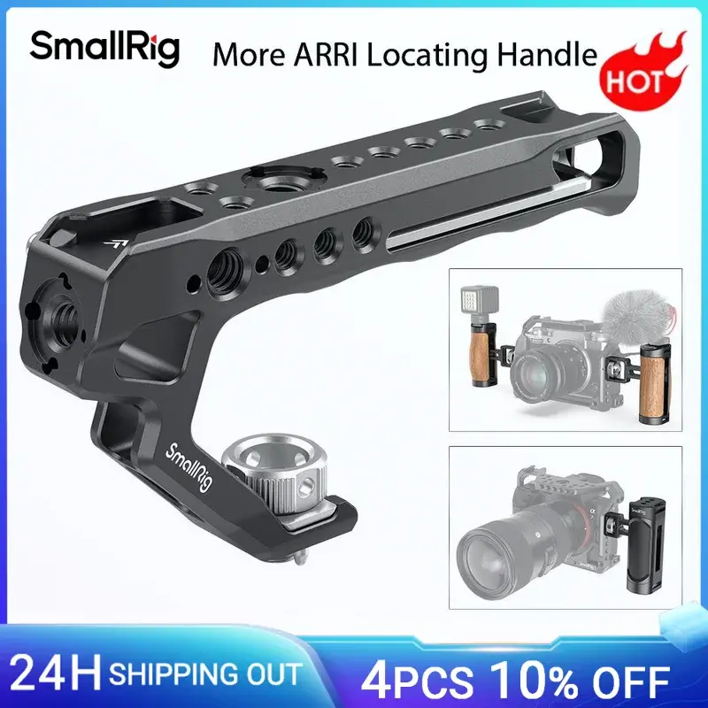 Smallrig universal arri localização alça superior com braçadeira de haste de 15mm para câmera dslr gaiola microfone sapato montagem diy-2165
