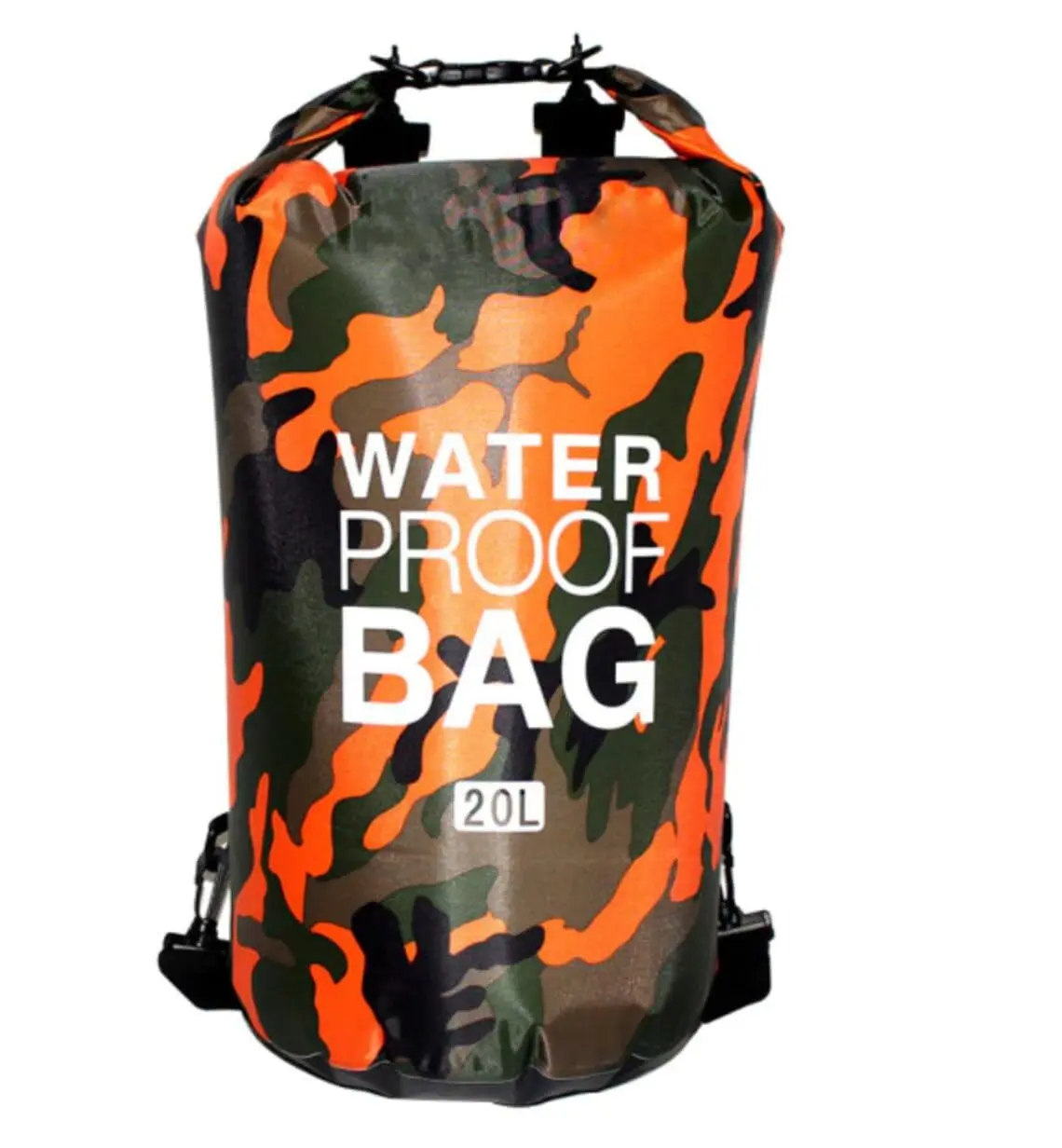 Bolsa Impermeável Laranja, Saco Estanque, Alça Ajustável, Ideal para Esportes - 1