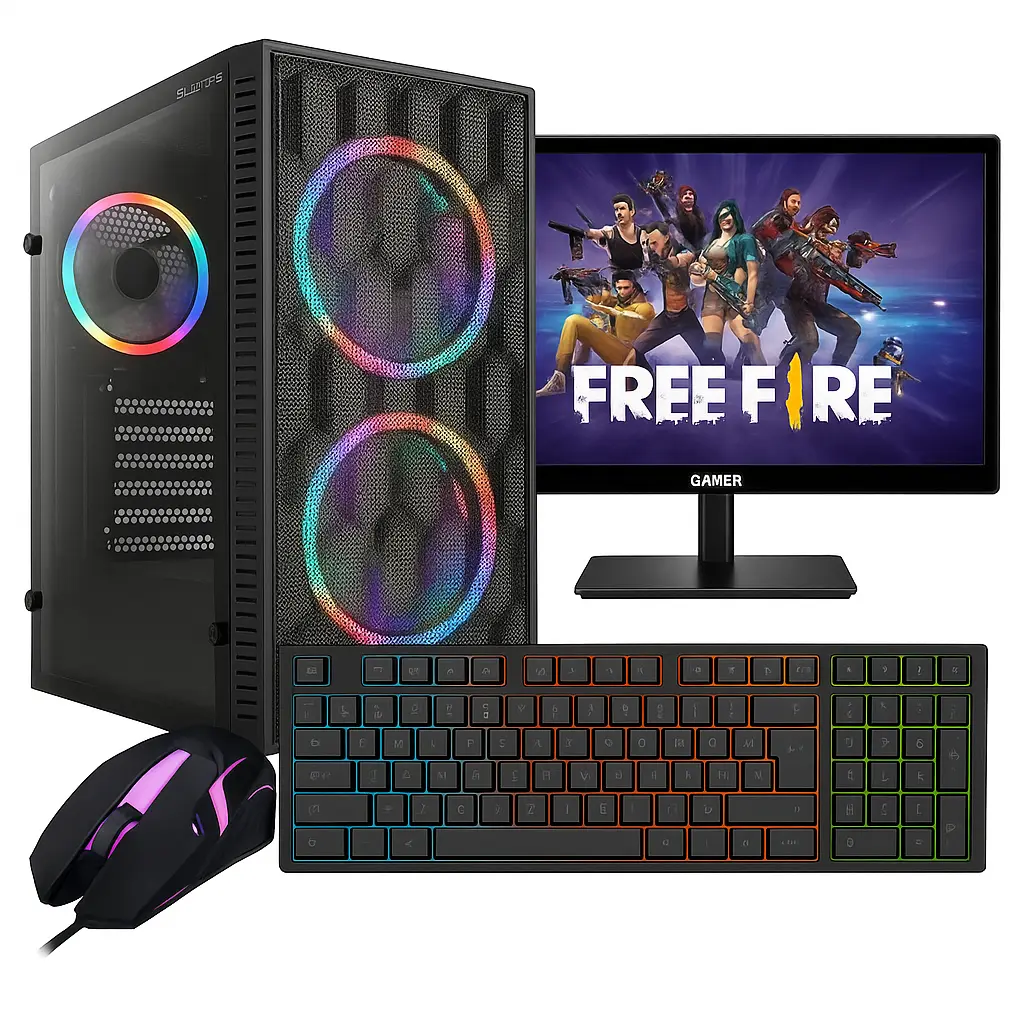 PC Gamer Completo, Intel Core i5, RX 550 4GB DDR5, 10GB de Ram, SSD 480GB, Monitor 19