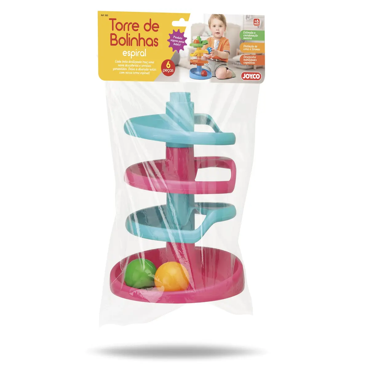 Joy.Co Torre de Bolinhas Espiral Rosa