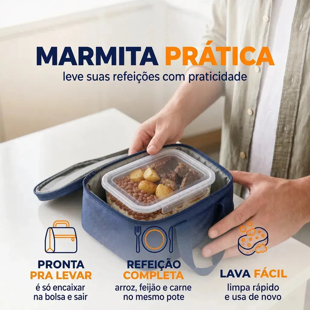 Kit 10 Potes 750ml com Tampa Trava Plástico Transparente para Mantimentos e Alimentos Marmita Organizador de Cozinha Geladeira e Freezer Jogo de Potes para Organização Ponte Lar Utilidades thumbnail 10