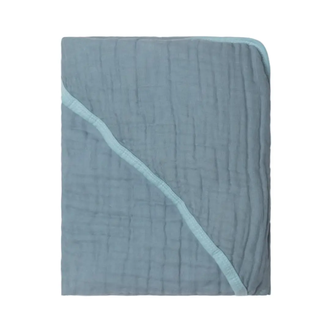Toalha de Banho Papi Baby Soft Premium com Capuz de Canto Cores 80 cm x 70 cm 1 Unidade, Azul Escuro