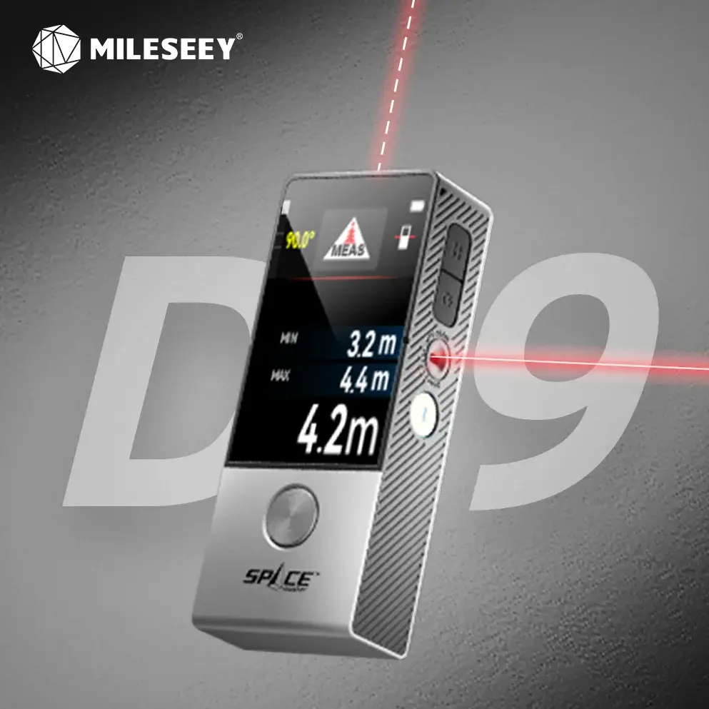 Medidor de Distância a Laser MiLESEEY D9, Trena a Laser Bluetooth, Medidor a Laser de 100M com Alinhamento Visual, Desenho CAD Fácil