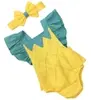 Conjunto Romper Abacaxi Bebe Menina Mesversario Tematico - 1