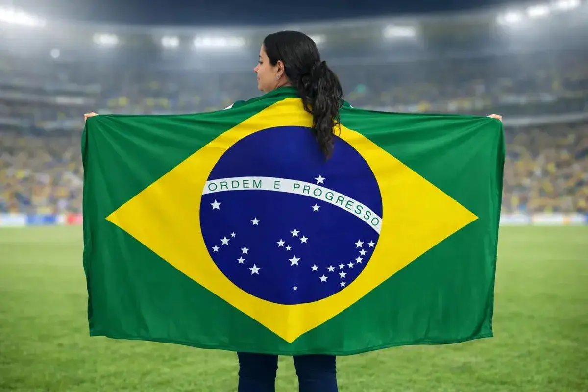 Bandeira Brasil Tecido Lycra Grande 1,80x1,00m Copa Do Mundo