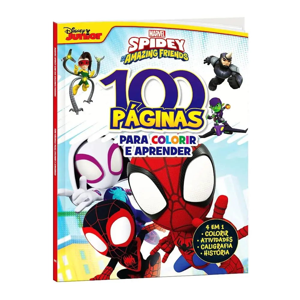 Marvel - 100 paginas para colorir - spidey e seus amigos espetaculares | Livro de Colorir - 1