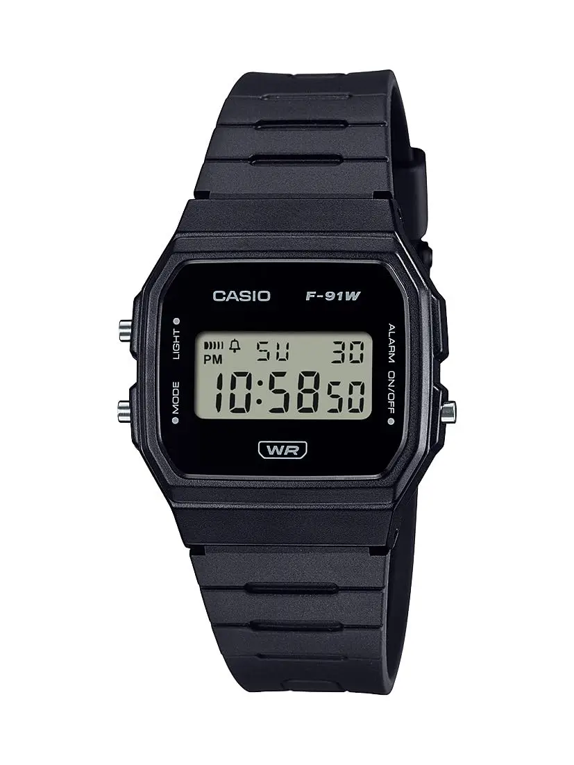 Casio F91W Series | Digital Watch | Water Resistant | LED Light | 1/100 SEC Stopwatch | Regular Time Keeping (HR, Min, SEC, PM, Date, Day) | Daily Alarm | Lightweight | 7 Year Battery - 1