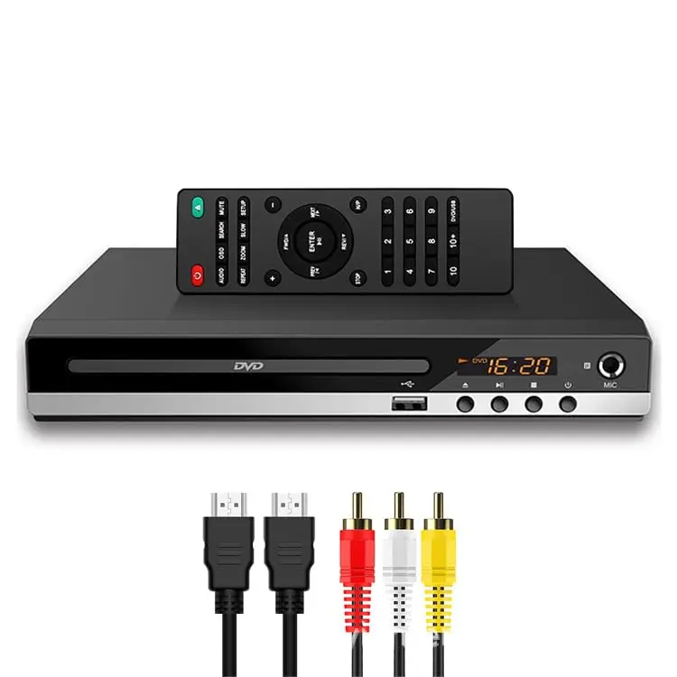 Leitor de DVD Portátil Toca CD MP3 USB Filme Bivolt | Portátil, Entrada USB, Reproduz MP3, Bivolt, Filmes e Músicas - 1