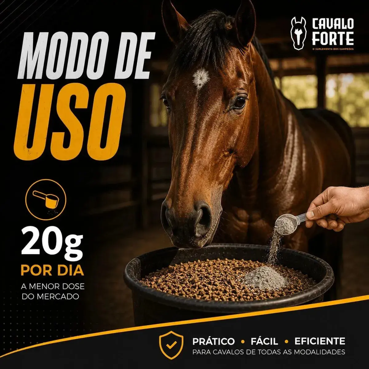1kg Cavalo Forte Premium Suplemento Cavalo Equinos thumbnail 7