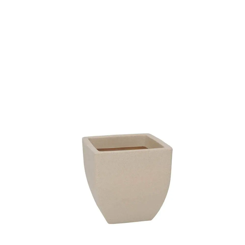 Vasart Malta Vaso de Flores Trapezio, Granito Areia, 30x30cm