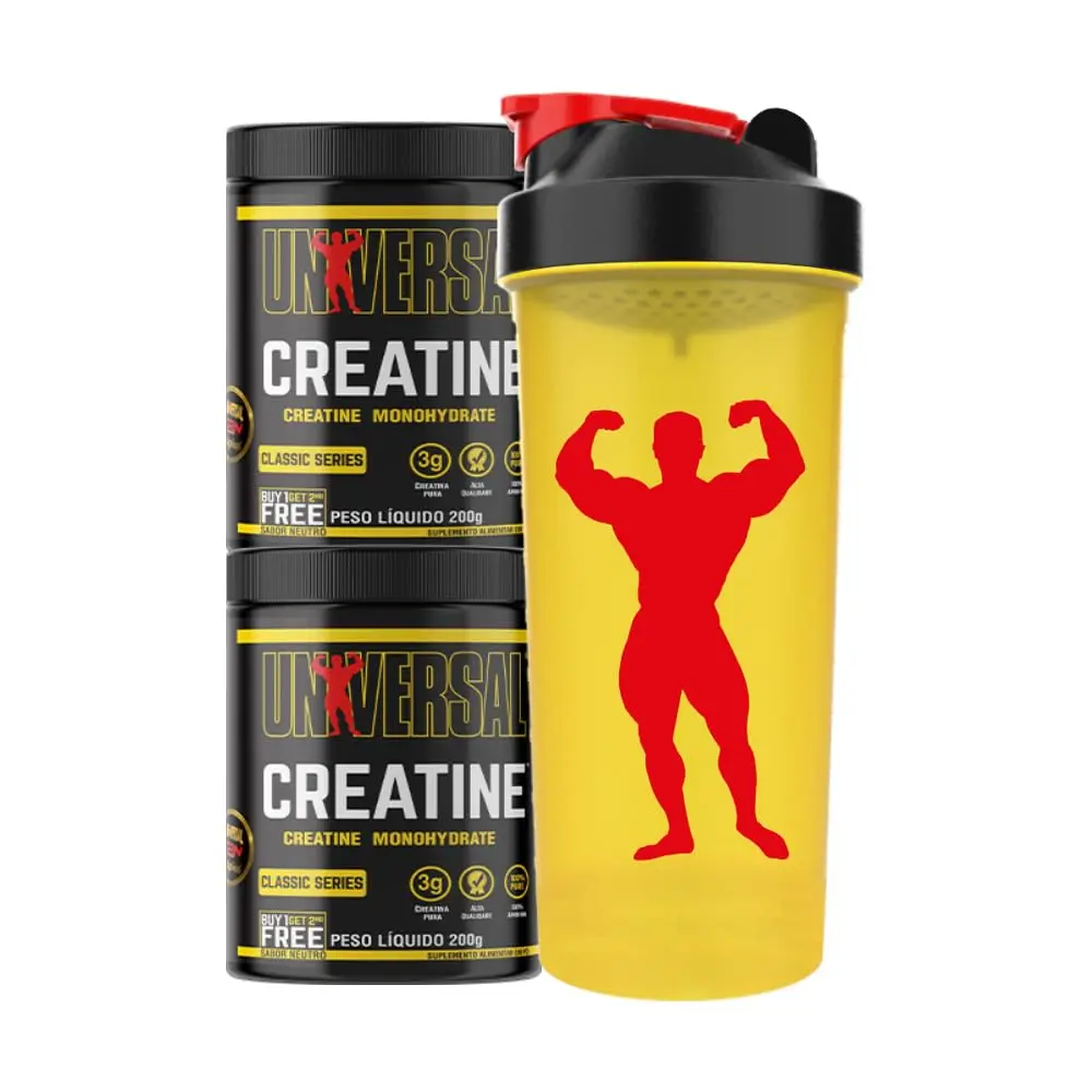 Creatina Monohidratada Universal - Universal Nutrition (400g + Coqueteleira)