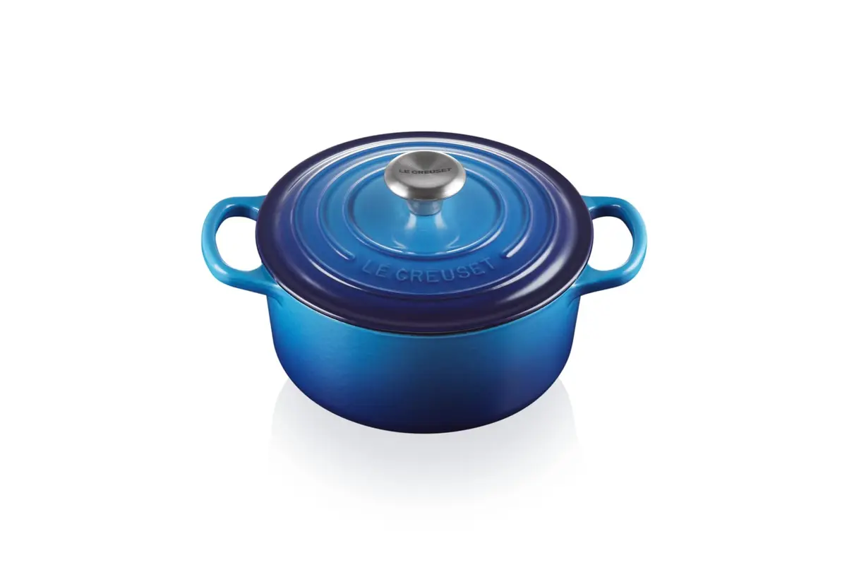 Le Creuset Panela Redonda 18cm Signature Azure Blue | Ferro Fundido Esmaltado - 1