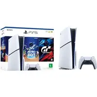 Console PS5 Slim Físico 1TB SSD + Astro Bot + Gran Turismo 7 com Controle DualSense Branco - Sony - 1