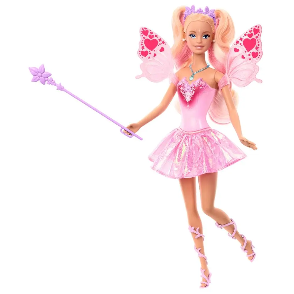 Barbie Fantasía Boneca Fada Cores Mágicas para Crianças a Partir de 3 Anos