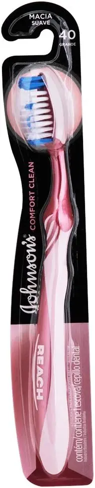 Escova de Dente Reach Comfort Clean, Cerdas Macias, Pink - 1