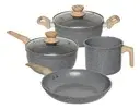Jogo De Panela 4 Peças Indução Antiaderente Dark Grey Oster Cor Cinza-escuro - 1