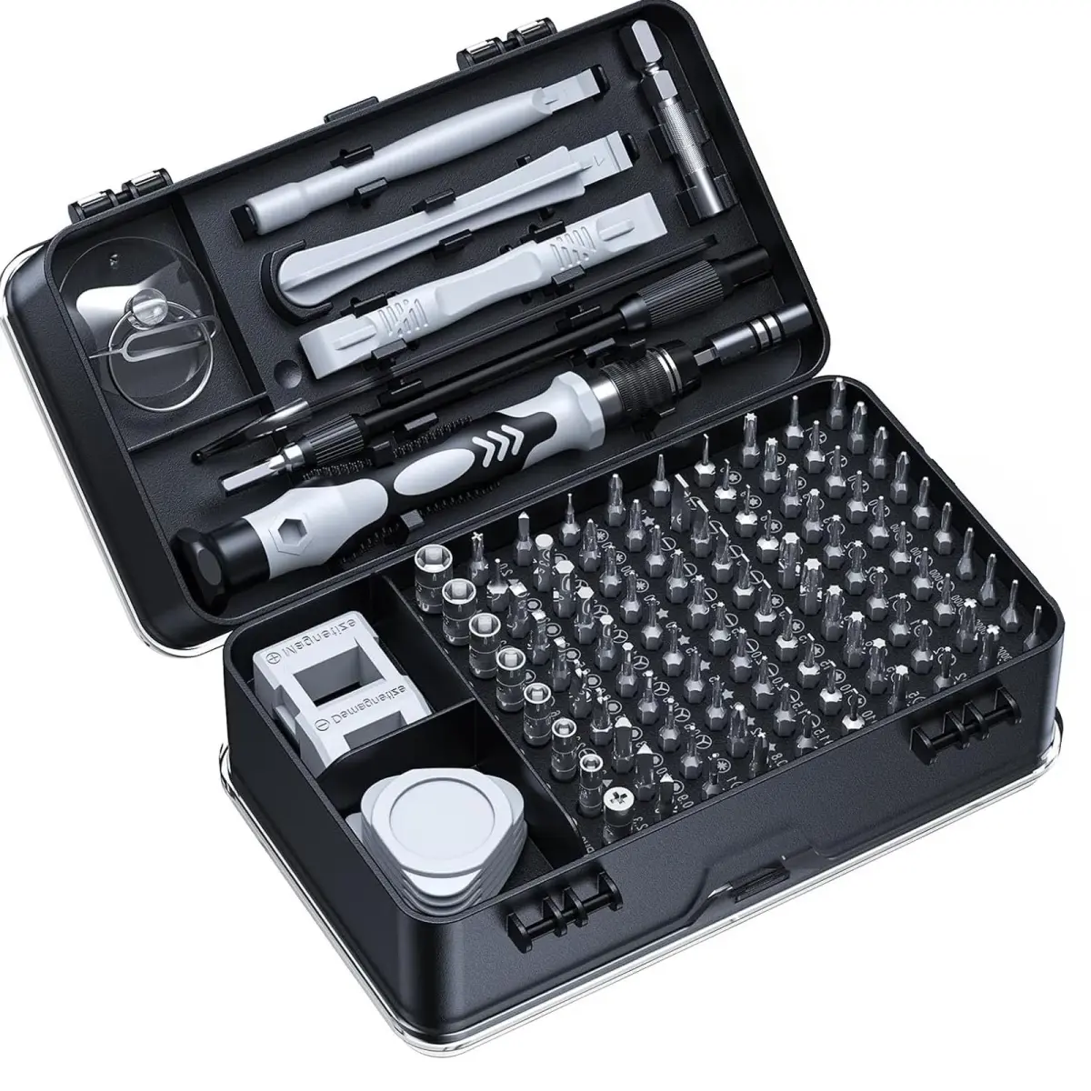 Conjunto de chave de fenda de precisão 115 em 1, mini kit de ferramentas de reparo magnético profissional, adequado para telefone, computador, reparo eletrônico