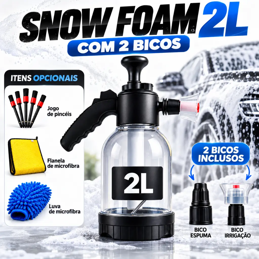 Snow Foam Puverizador Para Lavagem Automotiva Limpeza De Carro Moto Detalhamento - 1