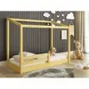 Mini Cama Montessoriana Arthur Pinus Marrom/Bege - 1